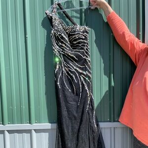 Prom dress with sequins